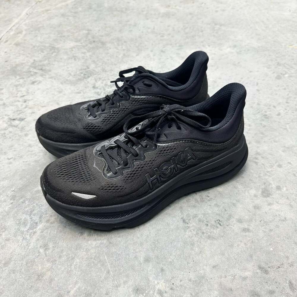 Hoka Bondi 9 Black Running Shoes - Size 10